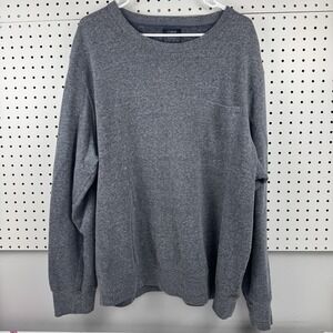 J.Crew Authentic Fleece Sweatshirt XXL Gray Crew Pullover Pocket Casual